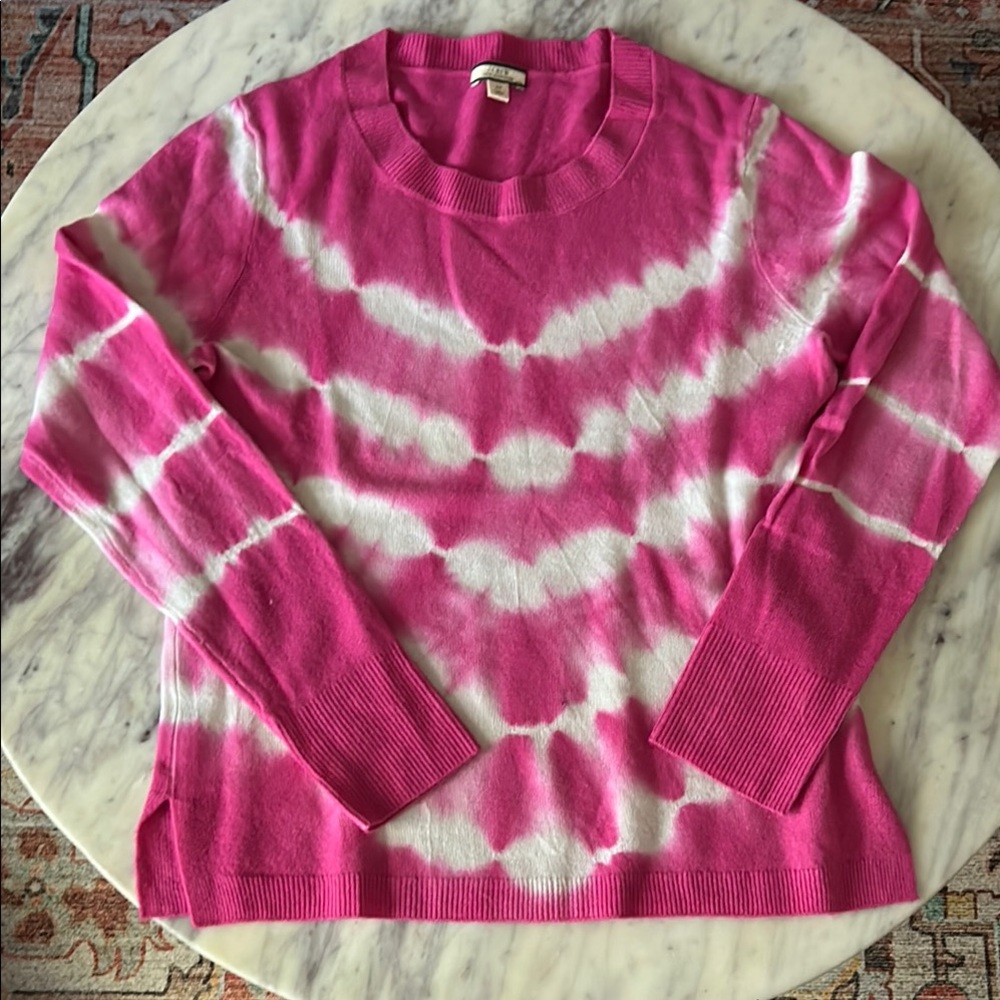 Pink Tie-Dye Cashmere Sweater